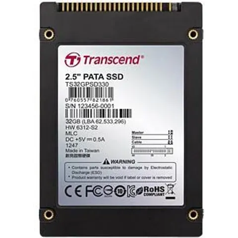 SSD TS32GPSD330 - Transcend solid-state disk, 32 GB, 44-pin IDE – image 2
