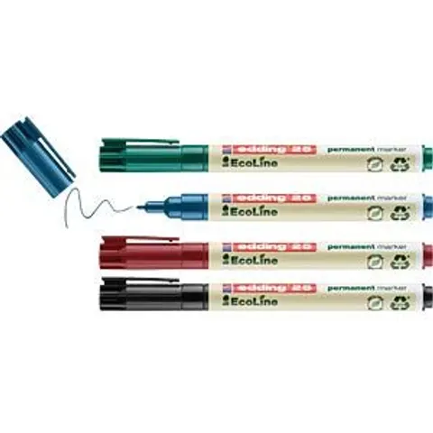 EDDING 25/4S - EcoLine permanent marker, assorted in 4 colours – image 2