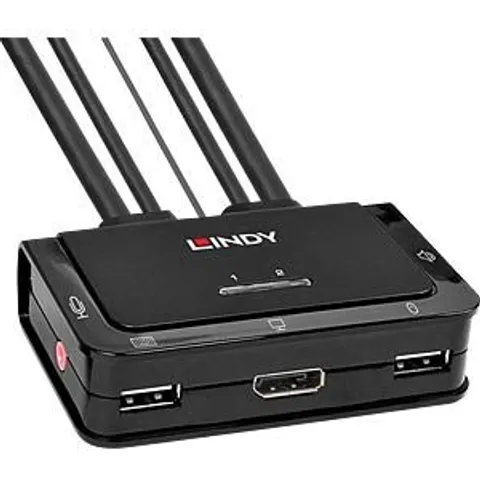 LINDY 42344 - 2-Port KVM Switch, DisplayPort – image 2