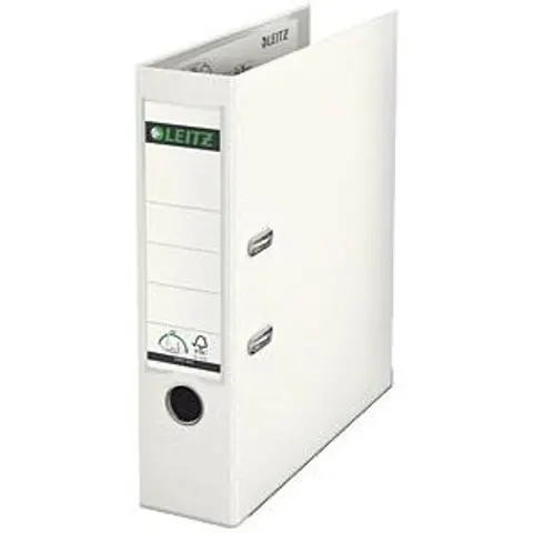 LEITZ 10105001 - Leitz 180° Lever Arch File Plastic, white – image 2