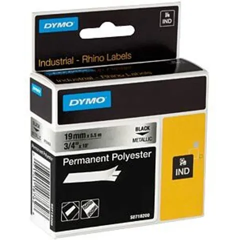 DYMO IND 18487 - DYMO IND polyester, 19 mm, black/metallic – image 2