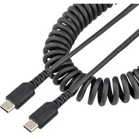 STARTECH.COM ST R2CCC-50C-USB - Sync & charging cable, USB-C > C, 50 cm, spiral cable, black – image 2