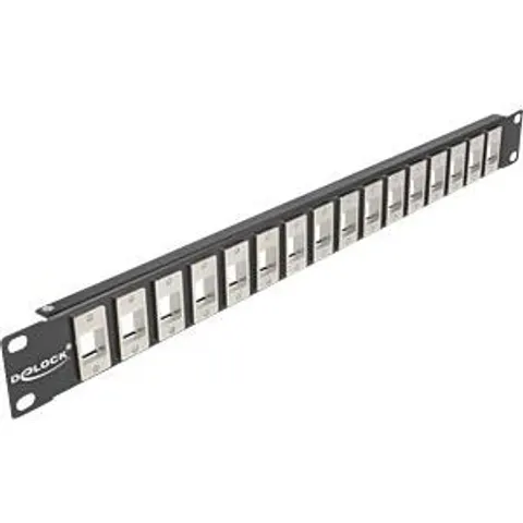 "DELOCK 66758 - 19"" keystone patch panel, 16 port, 1 U, black" – image 2