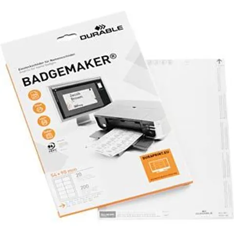 DURABLE 145502 - BADGEMAKER® insert sheets, 54 x 90 mm – image 2