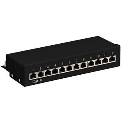 GOOBAY PATCHPANEL 12-6S - Mini patch panel, Cat6, 12 ports, black – image 2