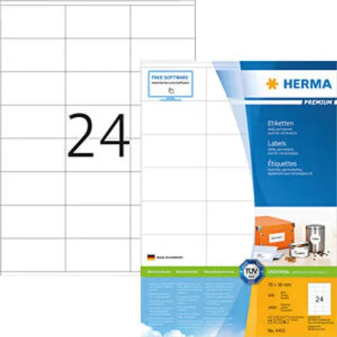 HERMA 4453 - PREMIUM A4 labels 100 sheets/pack – image 2