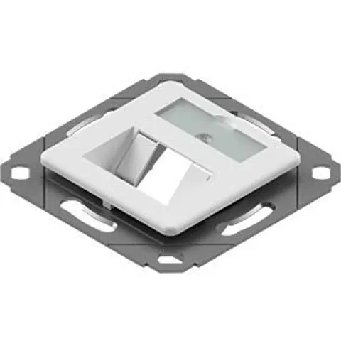 EASYLAN CKVD1D2 - Keystone module holder, preLink / fixLink, 1 port, RAL 9010 – image 2