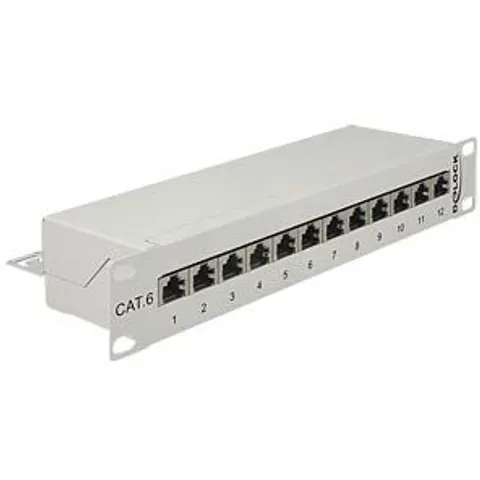 "DELOCK 43299 - 10"" Patch Panel 12 Port Cat.6 grey" – image 2