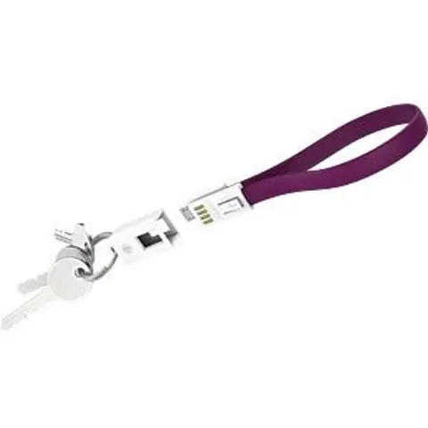 XLAYER 214003 - Sync & charge key fob, Micro B, 0.2 m, purple – image 2