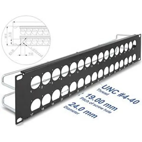 DELOCK 67057 - 19? D-type patch panel 32 port 2 U black – image 2