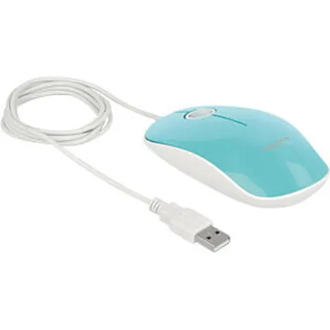 DELOCK 12538 - Wired Mouse, USB, turquoise – image 2