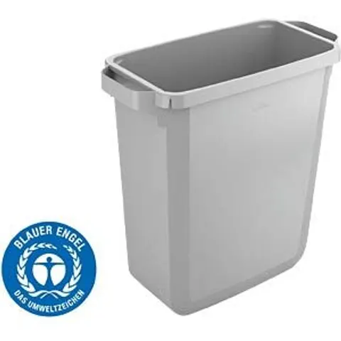 Durable 60L Waste Bin Grey Strong Rectangular Recycling Bin DURABIN Grey – image 2