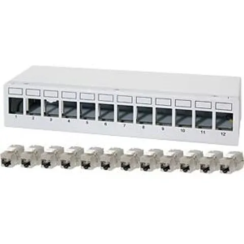 LogiLink Patch panel 12 port with 12 Cat.6A Keystone modules – image 2