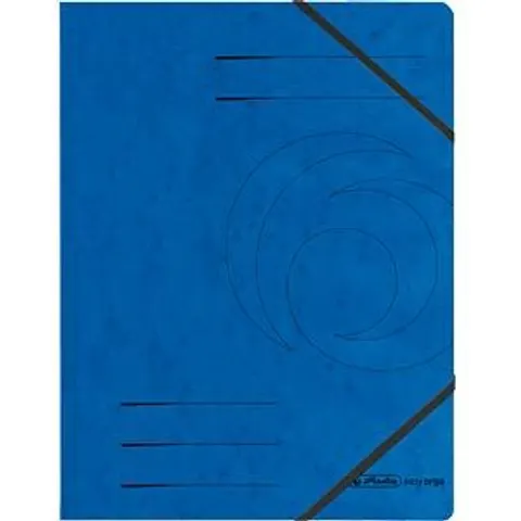 HERLITZ 11387180 - Folder with elasticated corner straps, A4, blue, pack of five – image 2
