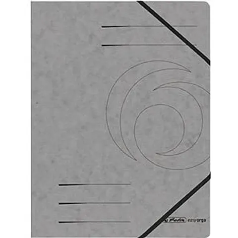HERLITZ 11159670 - Folder with elasticated corner straps, A4, grey, pack of five – image 2