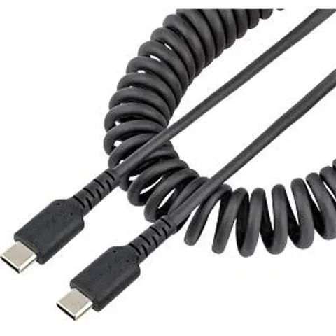STARTECH.COM ST R2CCC-1M-USB - Sync & charging cable, USB-C > C, 1 m, spiral cable, black – image 2