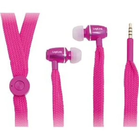 LOGILINK HS0026 - Stereo in-ear headset, pink – image 2