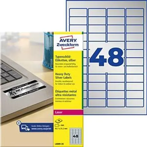 Avery Silver Heavy Duty Labels – image 2