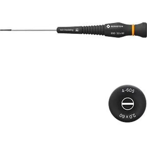 BERNSTEIN BERN 4 605 - ESD screwdriver, slotted, 2.0 mm – image 2