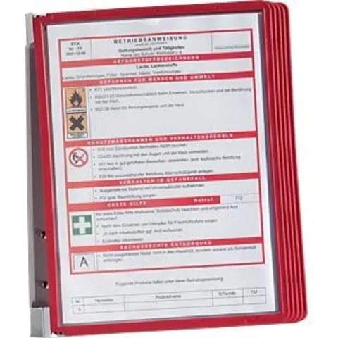 DURABLE 555103 - VARIO® WALL 5 display panel system, set, red – image 2