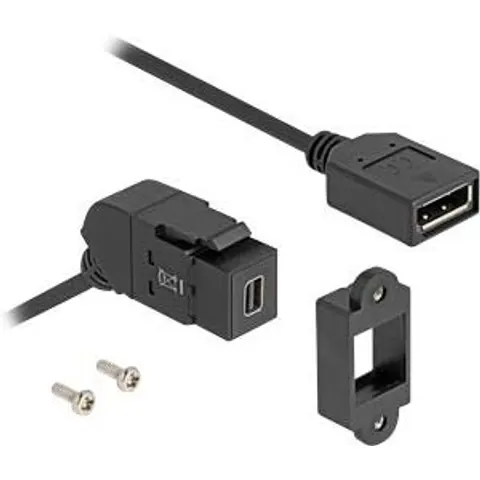 DELOCK 67155 - Keystone module, mini DisplayPort / DisplayPort 45°, with cable – image 2
