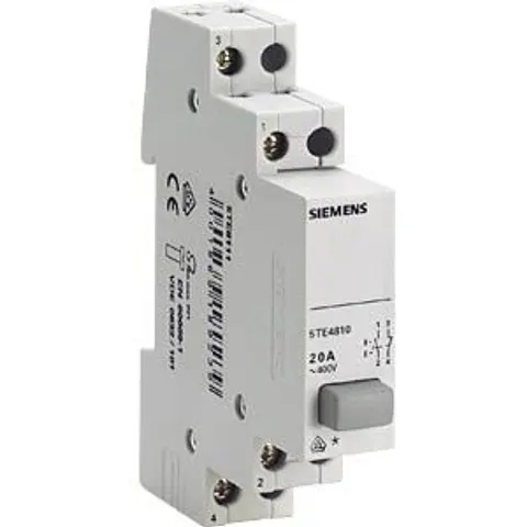 SIEMENS SIE 5TE4814 - Push button, 2 W 20 A, 1 button grey with latching function – image 2
