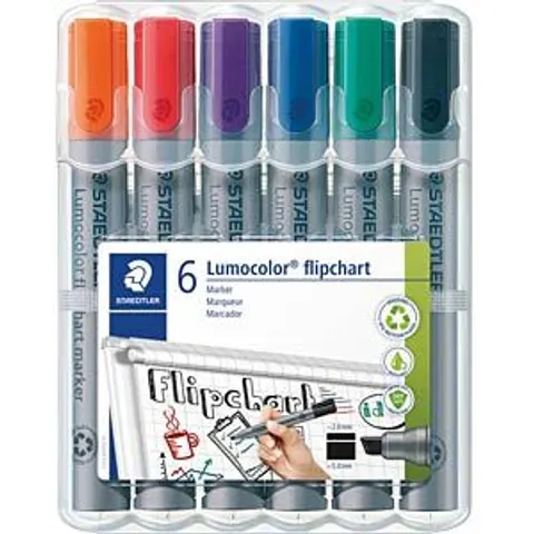 STAEDTLER 356BW6 - Flip chart marker, chisel tip, 6 colours – image 2