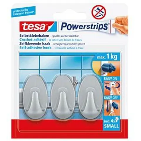TESA 57519 - Tesa® Powerstrips® matt chrome oval hooks – image 2