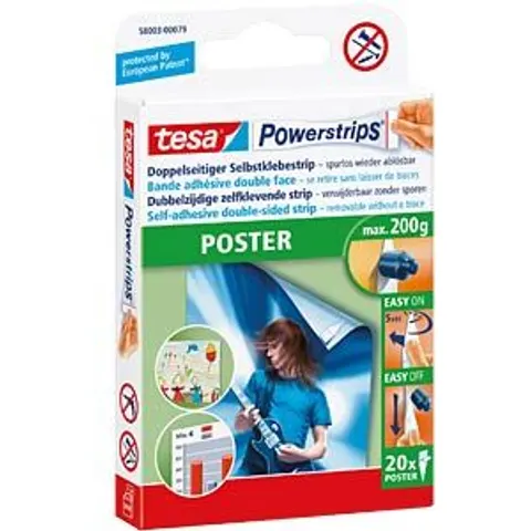 TESA 58003 - Tesa® Powerstrips® Poster, 20 strips – image 2