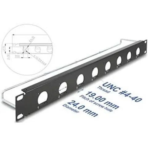 DELOCK 67059 - 19? D-type patch panel 8 port 1 U black – image 2