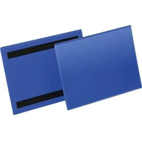 Durable Magnetic Ticket Label Holder Document Pockets 50 Pack A5 Blue – image 2