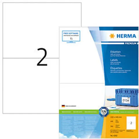 HERMA 4282 - PREMIUM A4 labels 100 sheets/pack – image 2