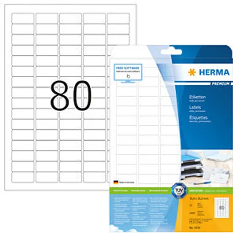 HERMA 4336 - PREMIUM A4 labels 25 sheets/pack – image 2