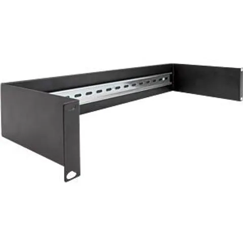 "DELOCK 66884 - 19"" top hat rail panel, 2 U, black" – image 2