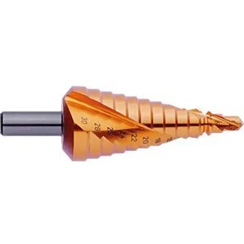 EXACT BOHRER 630 - TiN HSS step drill bit, 6-30mm, gradient 2 mm – image 2