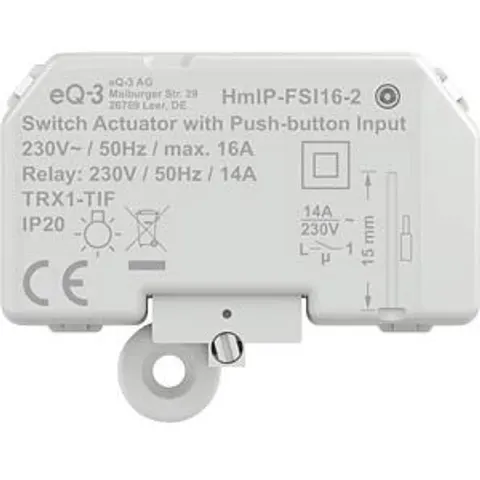 HOMEMATIC IP HMIP FSI16-2 - Switch actuator with push-button input (16 A) - flush-mounted – image 2