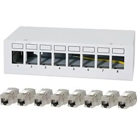 LogiLink Patch panel 8 port with 8 Cat.6A Keystone modules – image 2