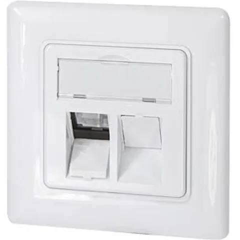 LogiLink Keystone Faceplate for 2 modules. German type. pure white – image 2