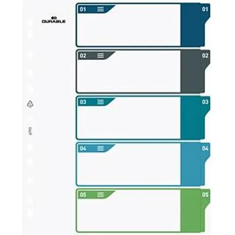 DURABLE 679327 - Plastic dividers, A4 (1 - 5) – image 2