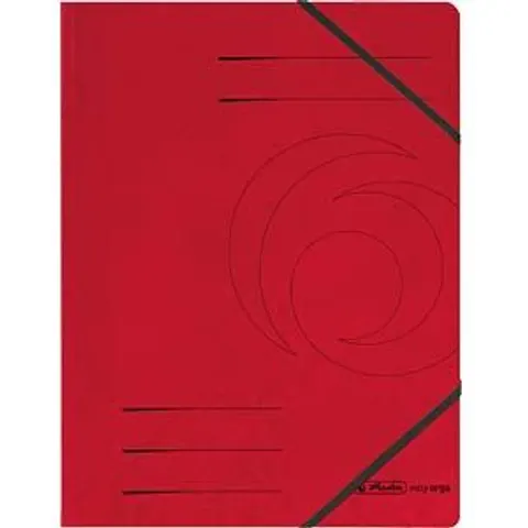 HERLITZ 11387172 - Folder with elasticated corner straps, A4, red, pack of five – image 2