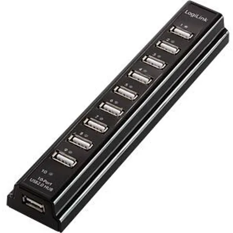 LogiLink UA0096 interface hub USB 2.0 480 Mbit/s Black – image 2