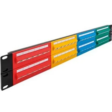 "DELOCK 66881 - Patchpanel, 19"", 48-Port, Cat.5e, 2 U, colored" – image 2