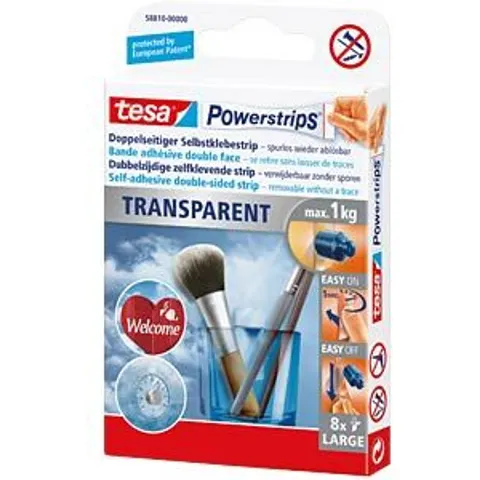 TESA 58810 - tesa Powerstrips® Transparent Strips Large – image 2