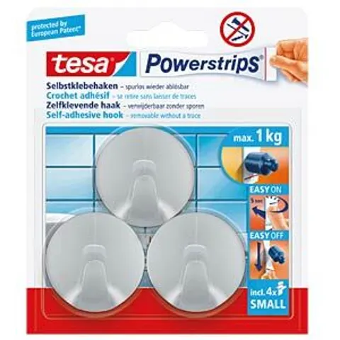 TESA 57578 - tesa® Powerstrips® round hooks, matt chrome – image 2