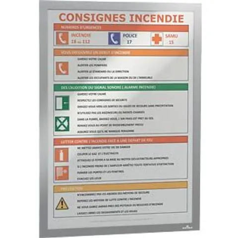 Durable DURAFRAME Self Adhesive Magnetic Signage Frame 2 Pack A3 Silver – image 2