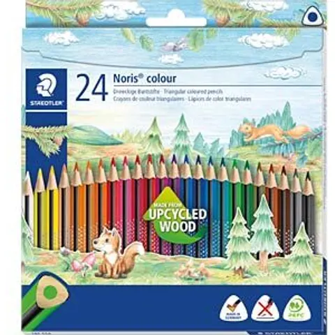 STAEDTLER 187C24 - Coloured pencils, 3 mm, triangular shape, 24 colours – image 2