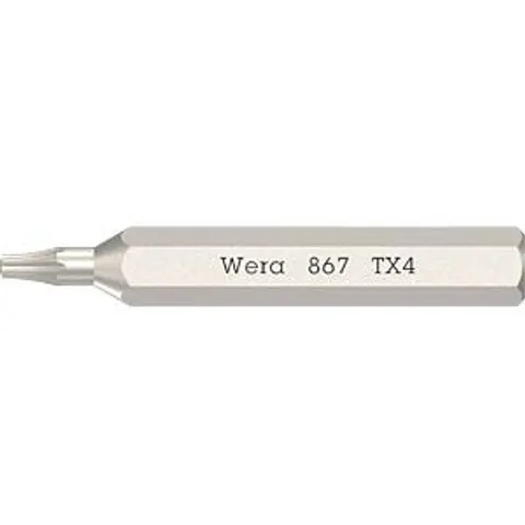 Wera 867/0 4mm Hex Drive Micro Torx Screwdriver Bits – image 2
