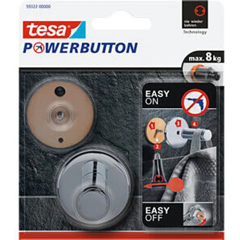 TESA 59322 - tesa® Powerbutton hooks – Universal Large – image 2