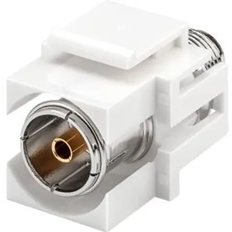 GOOBAY 79933 - Keystone module coax jack / F jack, flush, white – image 2