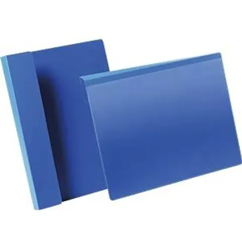 Durable Hanging Ticket Holder Label Pocket Document Pouch 50 Pack A4 Blue – image 2